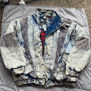 Vintage 80s In Crowd acid wash jean jacket